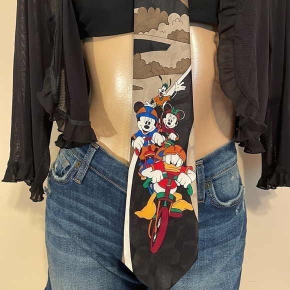 Disney men’s neck tie accessory Mickey vintage 90s y2k characters - Picture 3 of 5